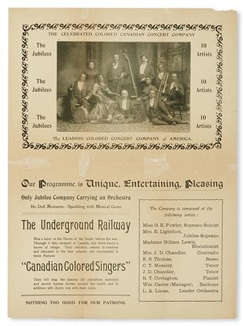 (MUSIC--MINSTRELSY.) The Jubilee Canadian Colored Singers.